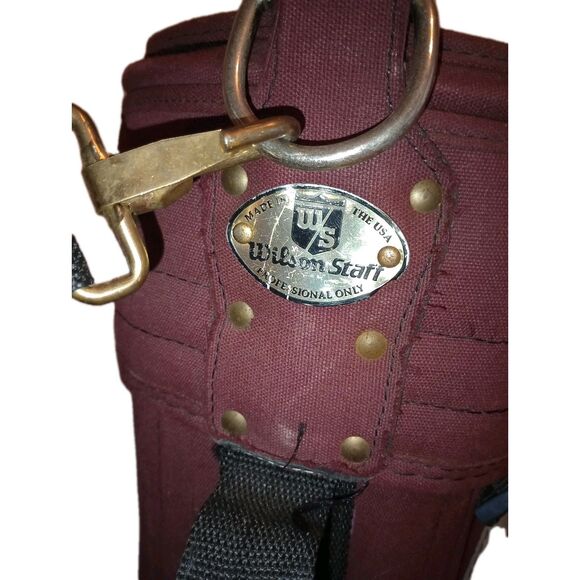 Wilson Staff Professional Golf Club Bag - 3 Slots, Vintage? Maroon Red USA - Picture 8 of 10